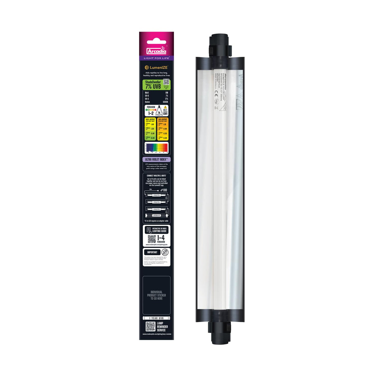 13" 8 Watts 7% UVB Reptile Light Fixture Kit K985