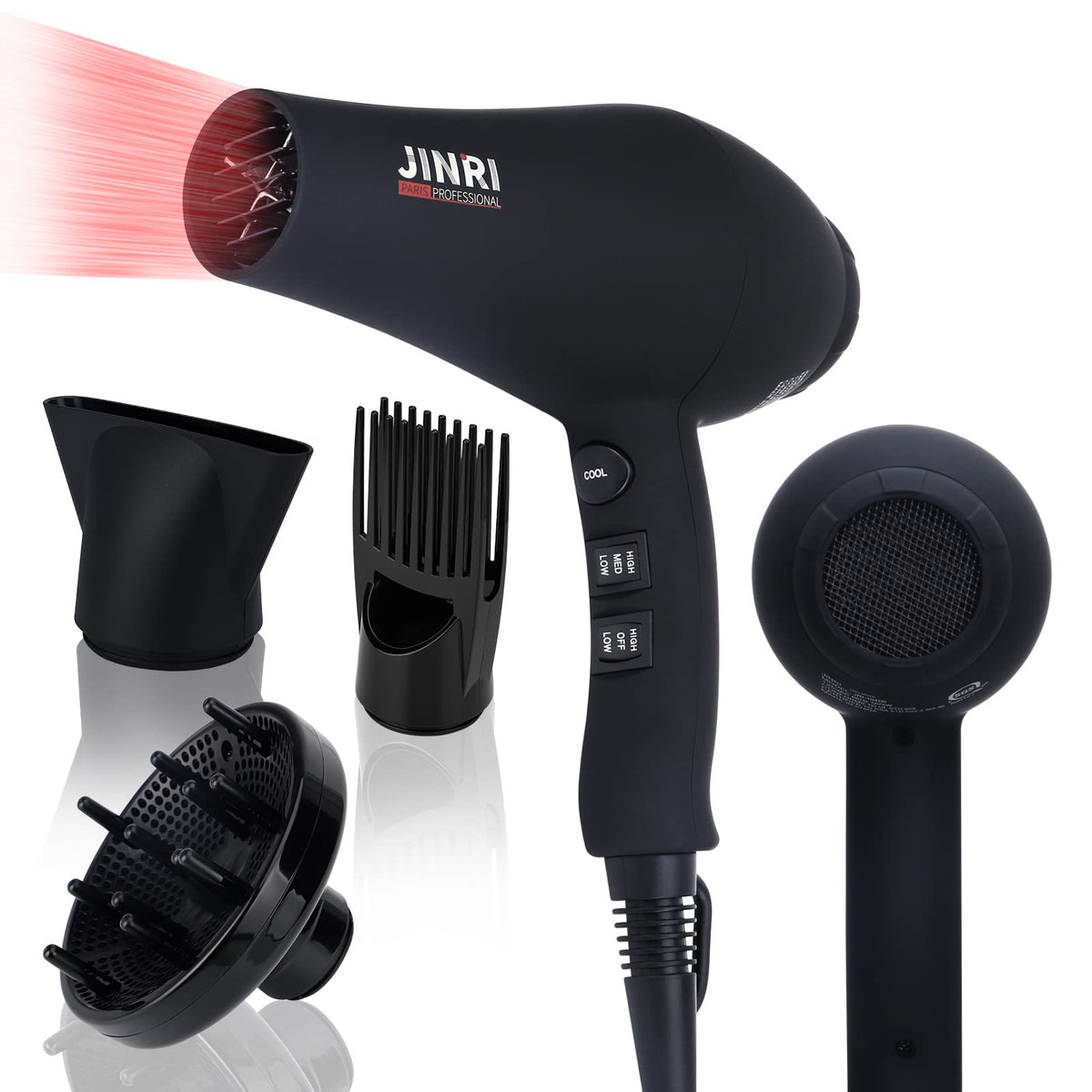 1875W Ionic Infrared Hair Dryer with Diffuser A906312