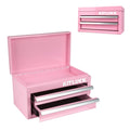 Pink 2-Drawer Metal Tool Box W9169
