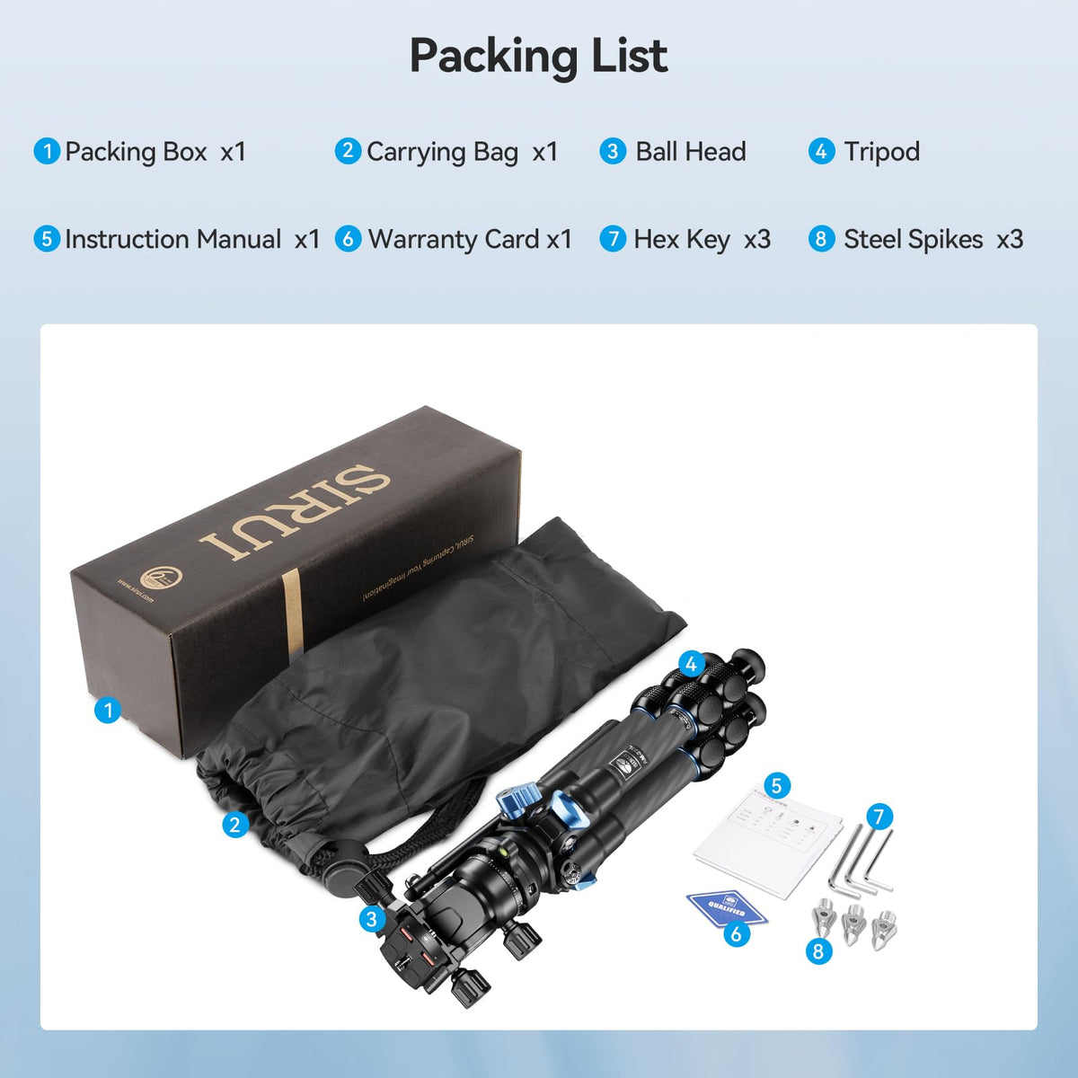 Carbon Fiber Tabletop Tripod Kit with Fluid Head T708443