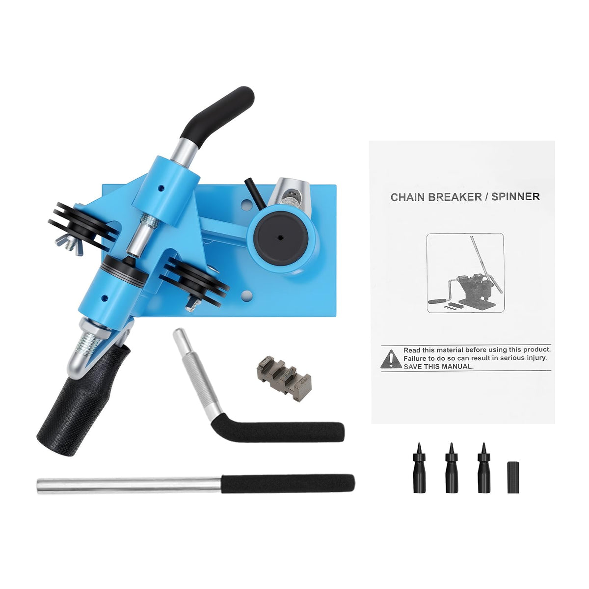 Heavy Duty 2 in 1 Chain Breaker & Riveter Tool with 3 Punches & 2 Connectors Y156