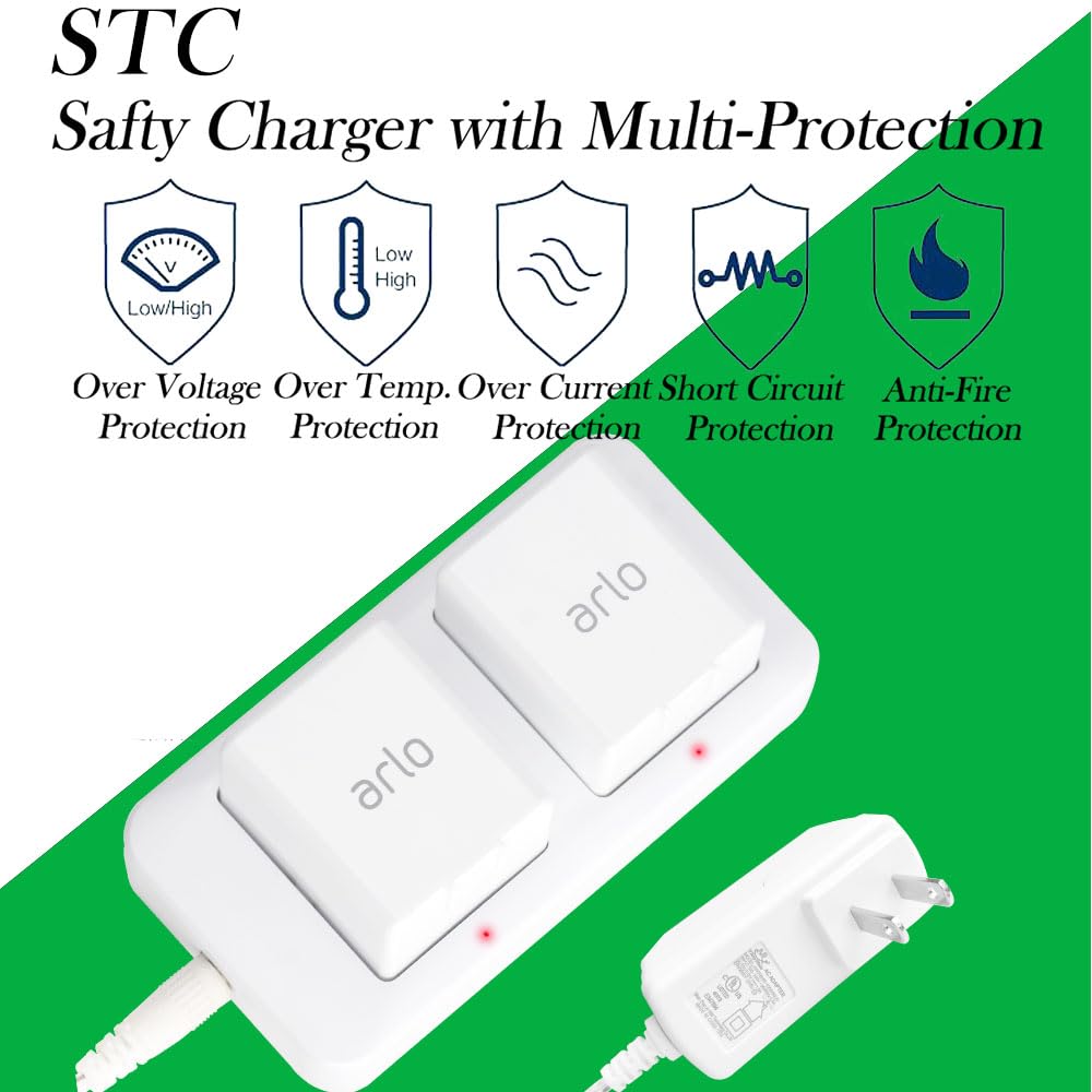 White Dual Slot Camera Battery Charger A849