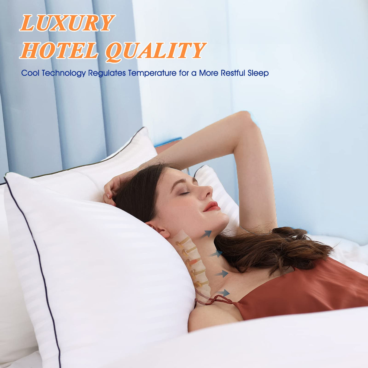 King Size Bed Pillows Set of 2 V3828