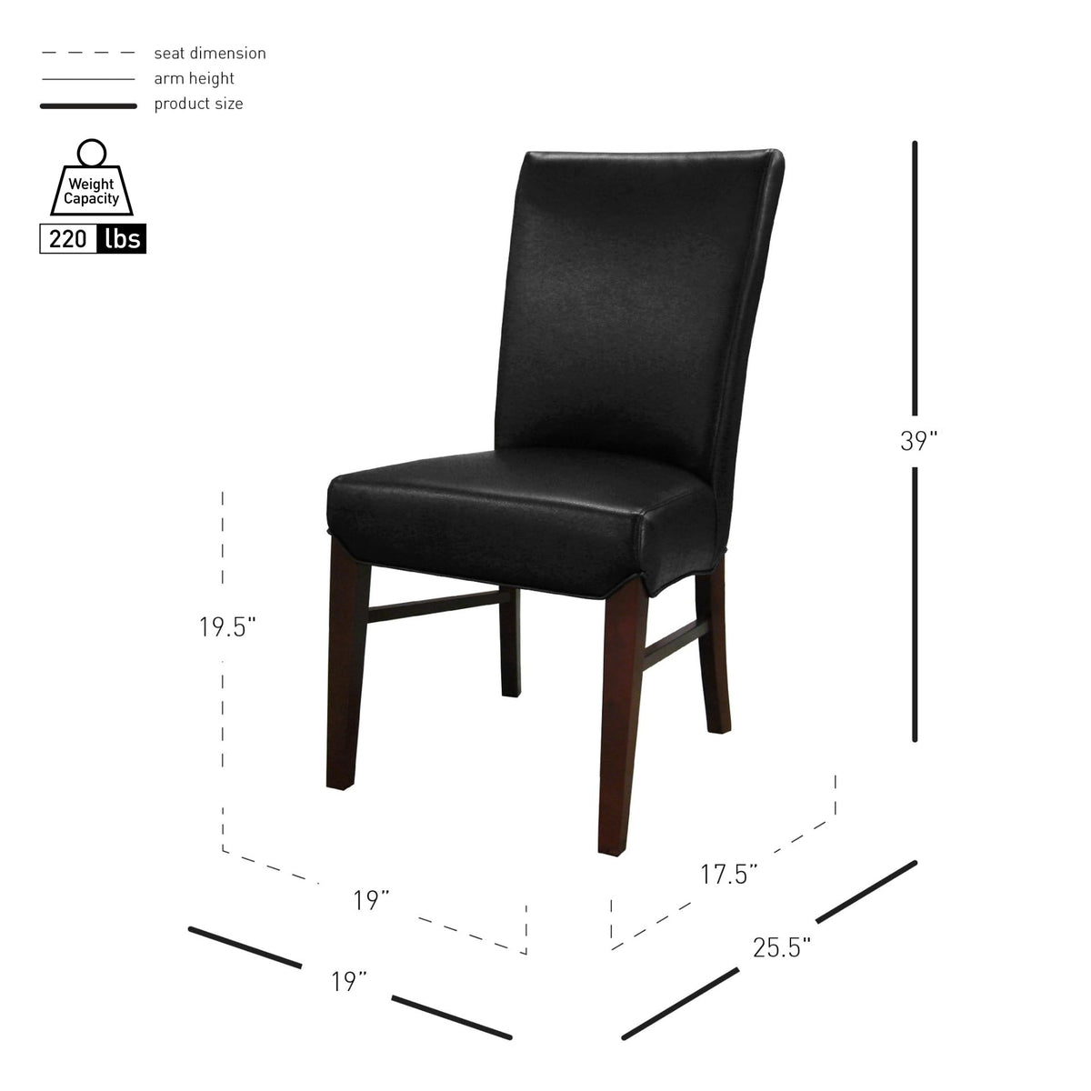 Bonded Leather Chair Set of 2 H7344