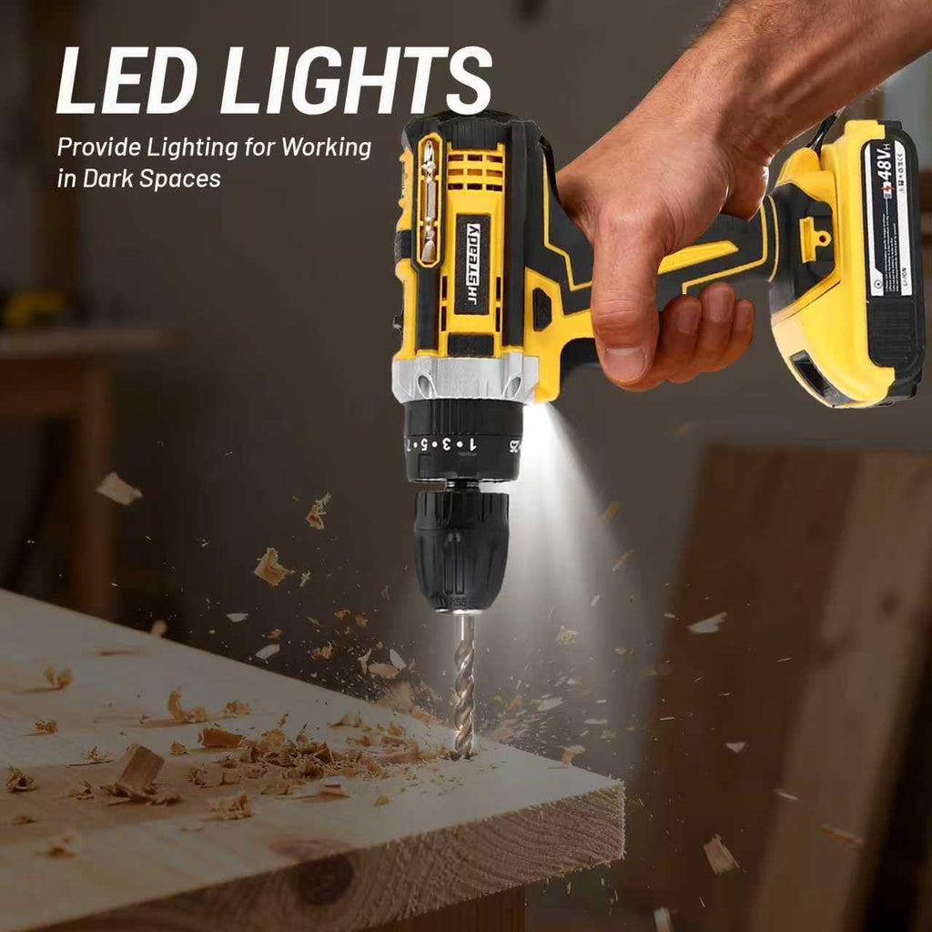 21V Cordless Drill Driver Kit with 2 Batteries & Charger U578966