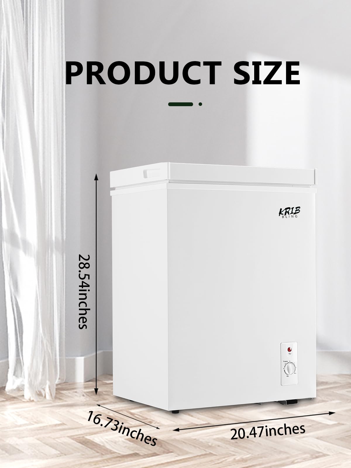 3.5 Cu.Ft Chest Freezer with Removable Basket, White Z414991