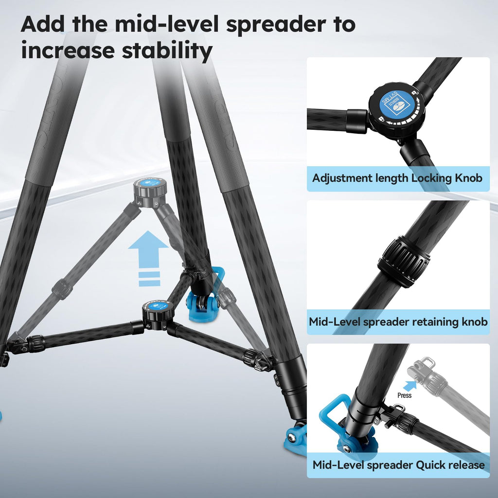 Carbon Fiber Video Tripod with Fluid Head K415301