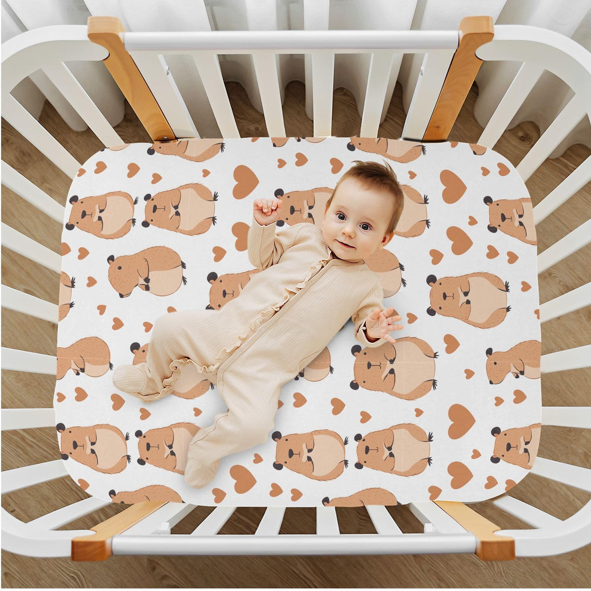 Soft Breathable Microfiber Crib Sheet T9785