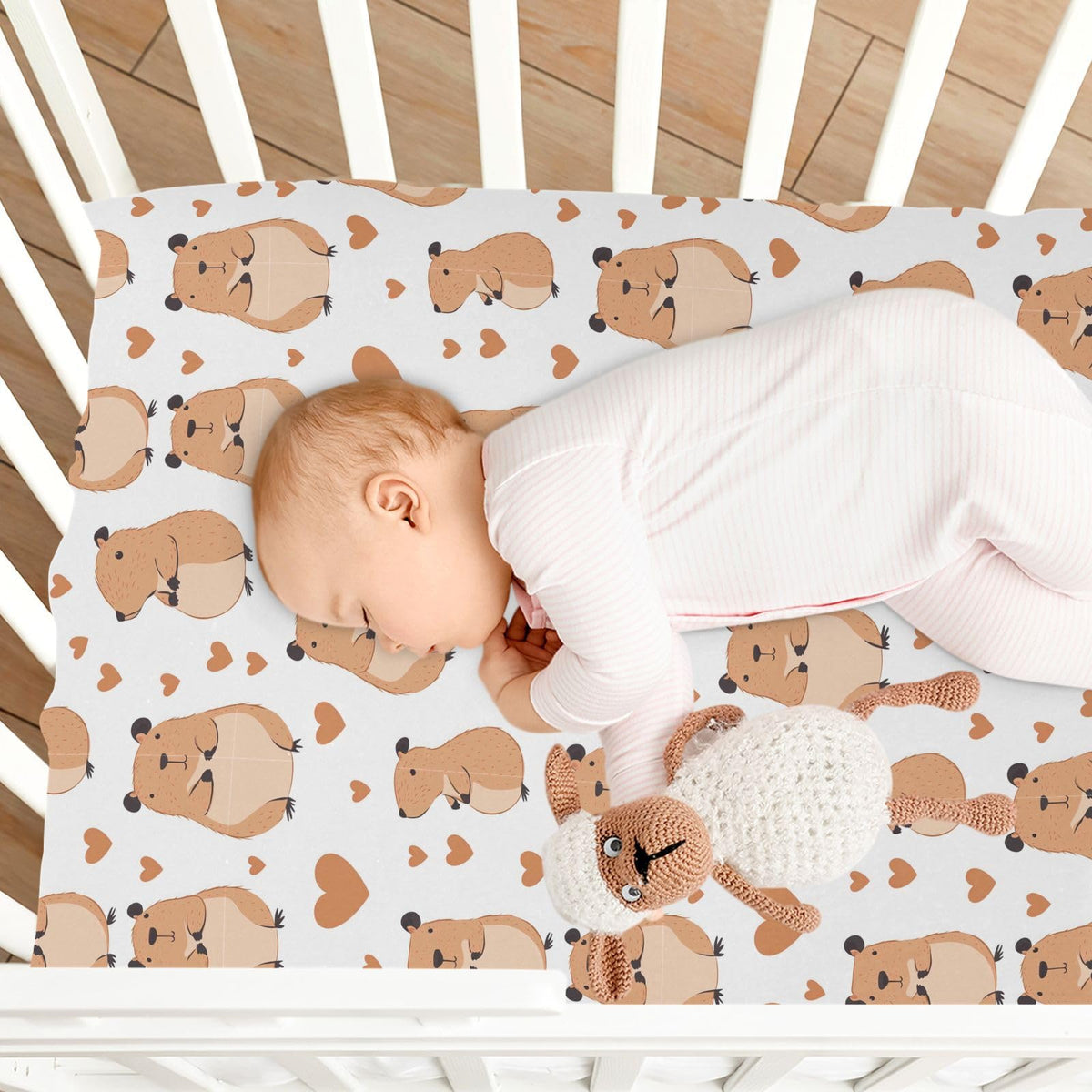 Soft Breathable Microfiber Crib Sheet T9785