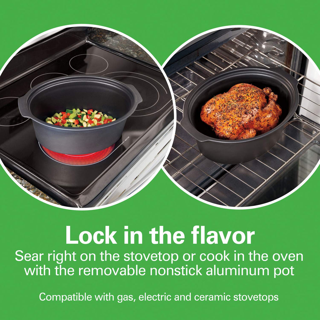 Programmable 6 Quart Slow Cooker with Travel Lid Lock P23452