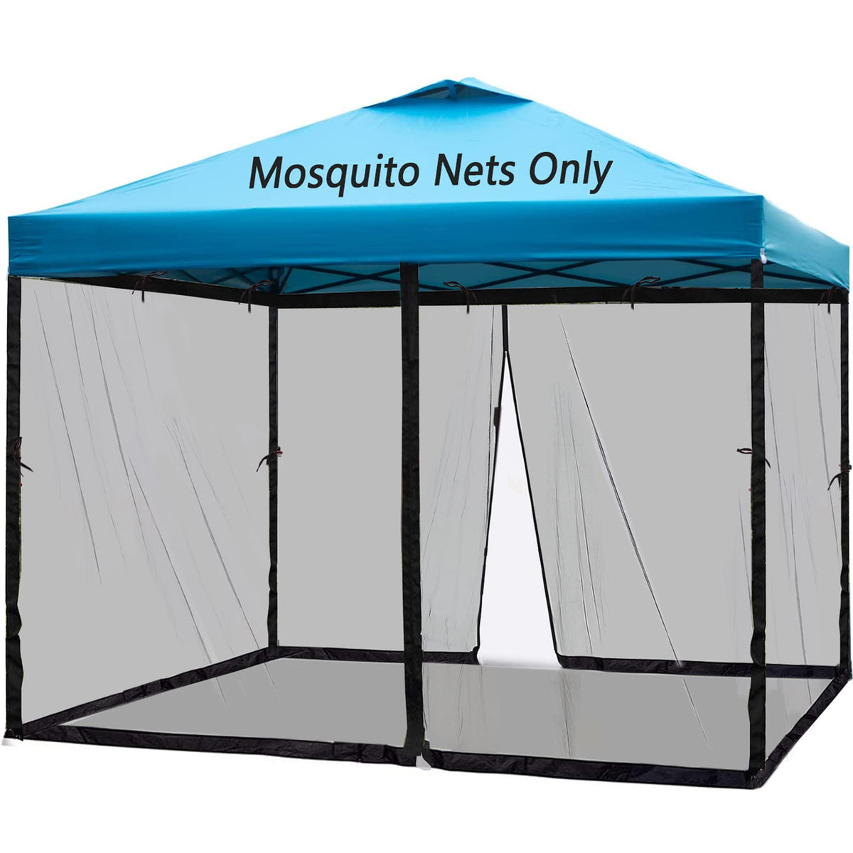 10x10 Mosquito Netting with Double Door Side Screen Black X6557