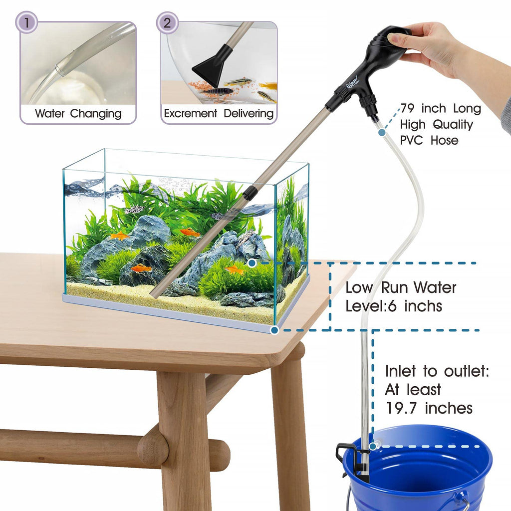 Small Manual Aquarium Gravel Cleaner with Suction Ball K54262