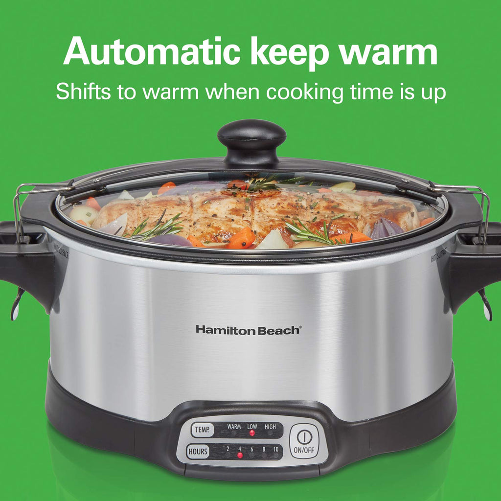 Programmable 6 Quart Slow Cooker with Travel Lid Lock P23452