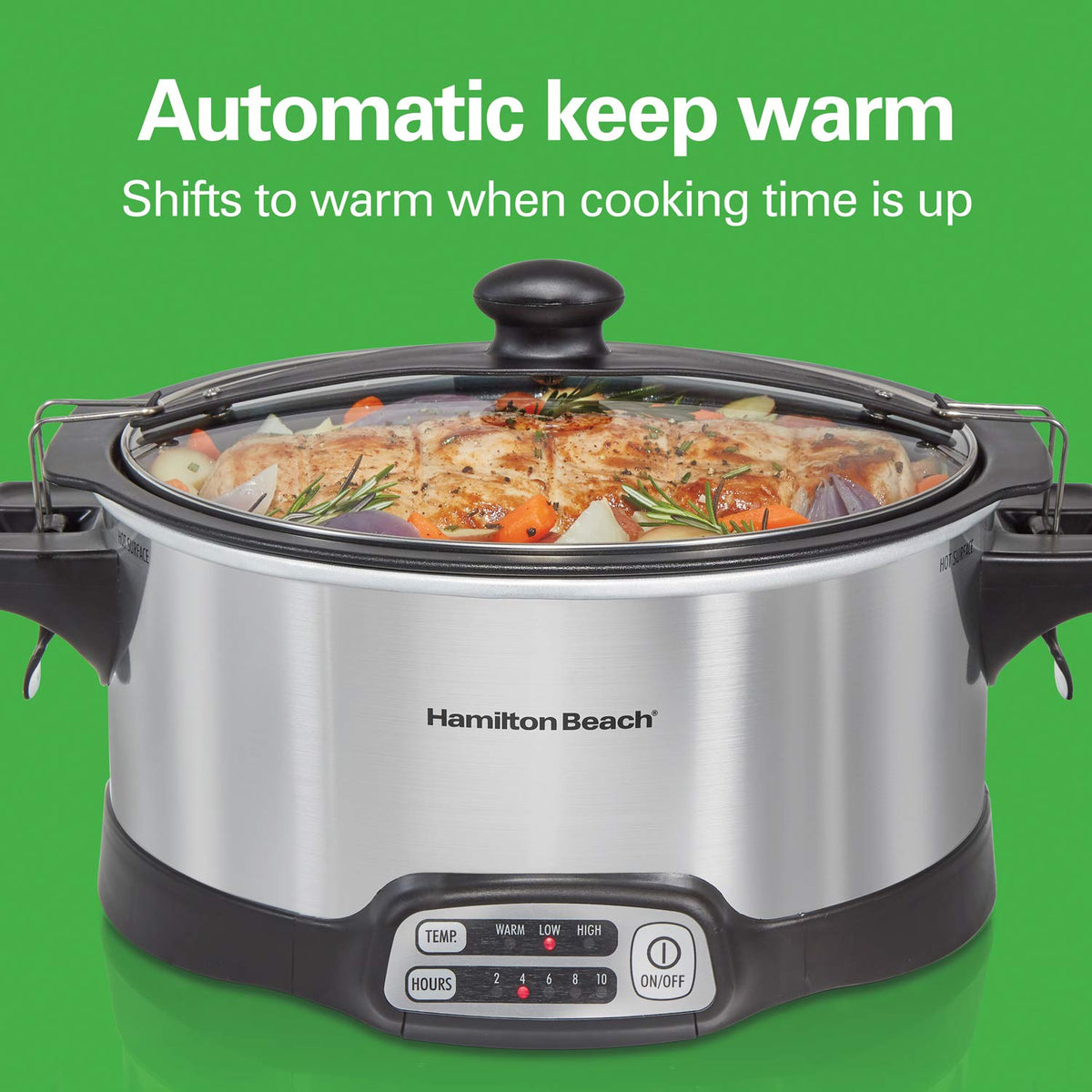 Programmable 6 Quart Slow Cooker with Travel Lid Lock P23452