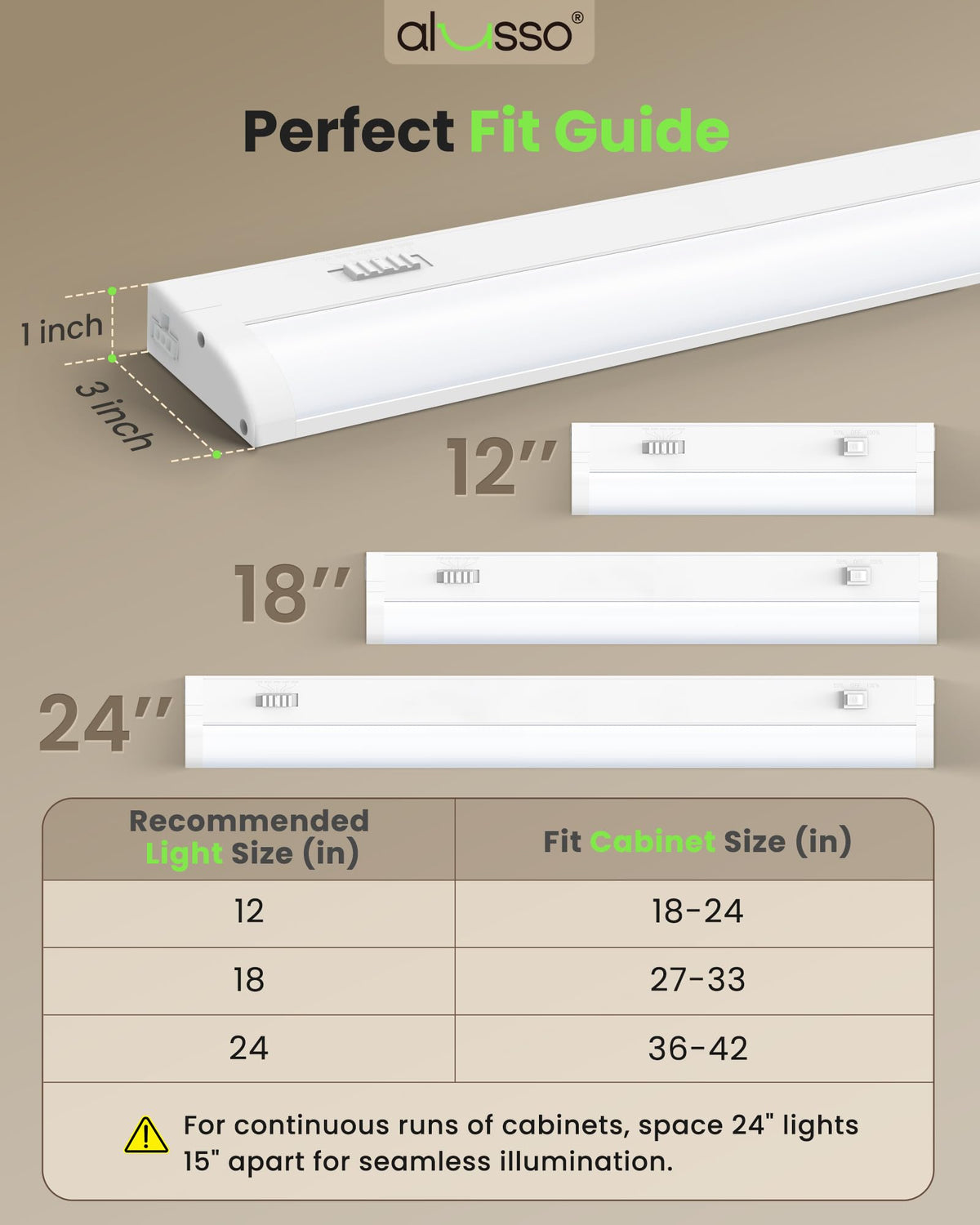 120V 18 Inch Under Cabinet Lighting L3273