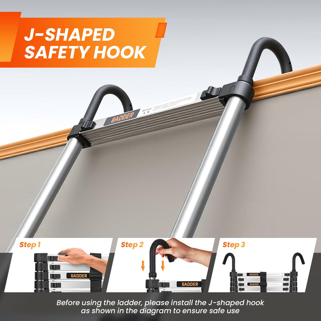 12.5 FT Telescoping Ladder with Hooks V493393
