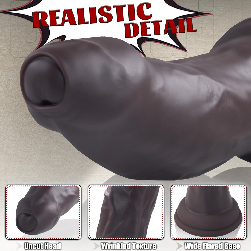 13 Inch Dual Density Silicone Dildo with Suction Cup L694037
