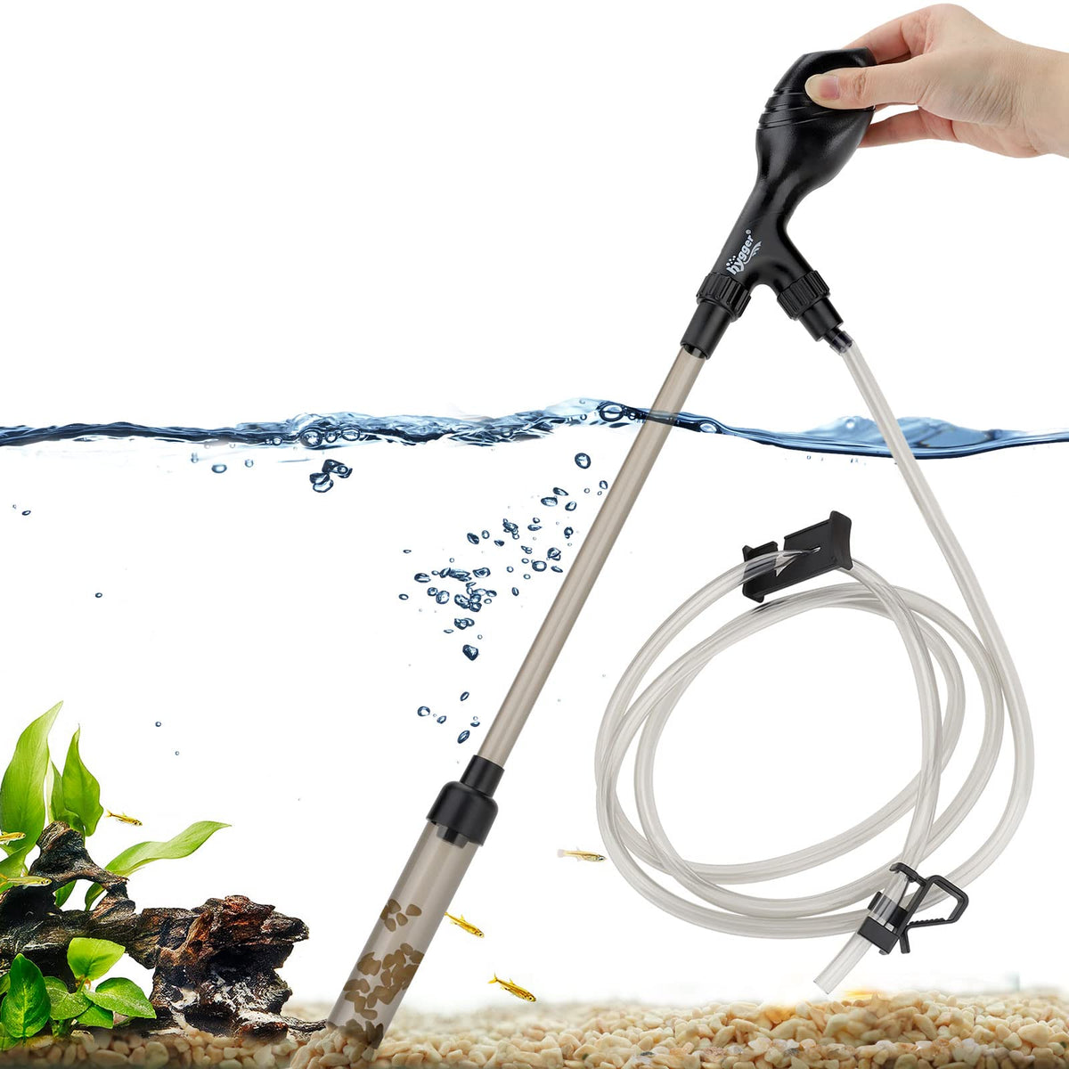 Small Manual Aquarium Gravel Cleaner with Suction Ball K54262