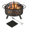 Black 32-Inch Outdoor Fire Pit I4557