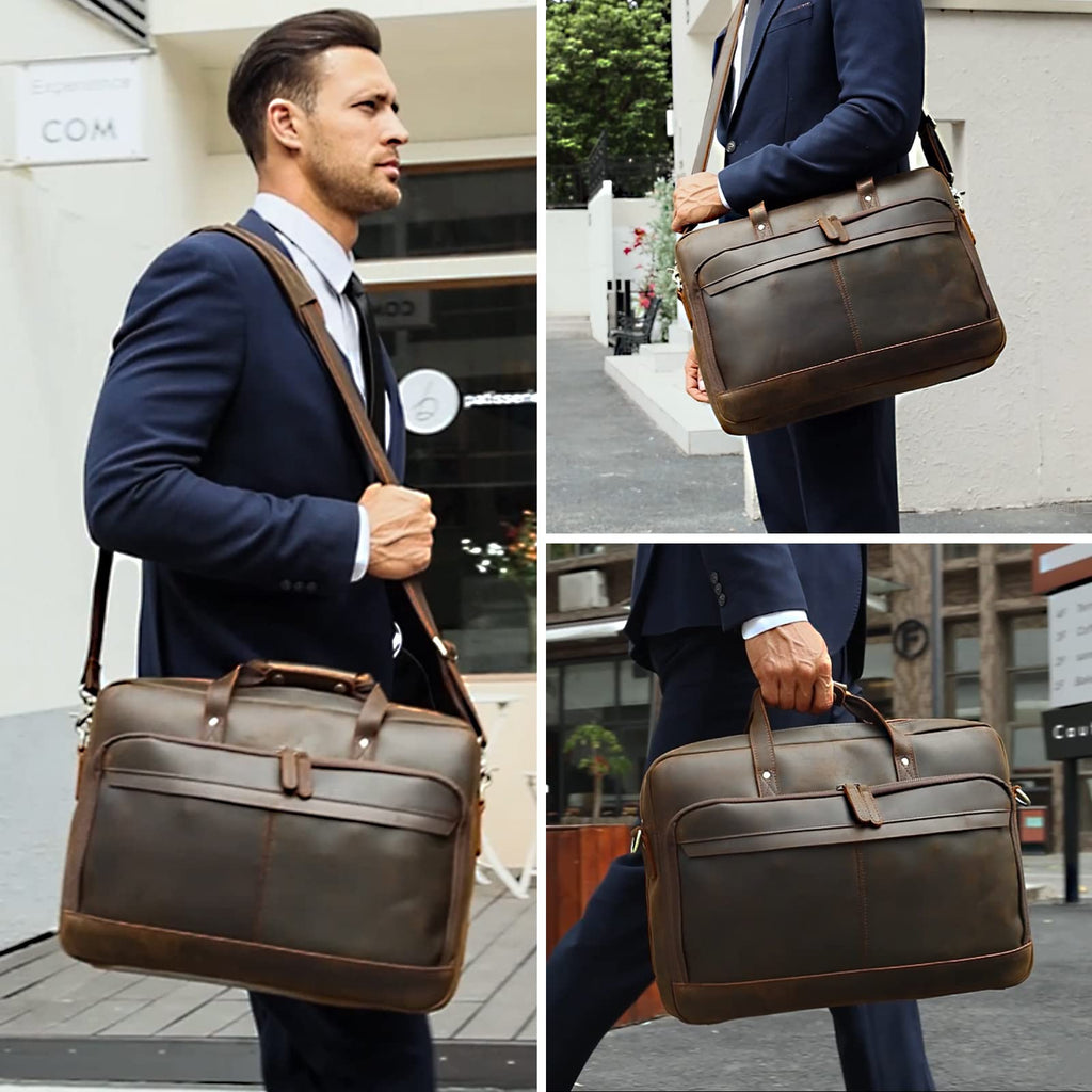Leather Laptop Briefcase A69831