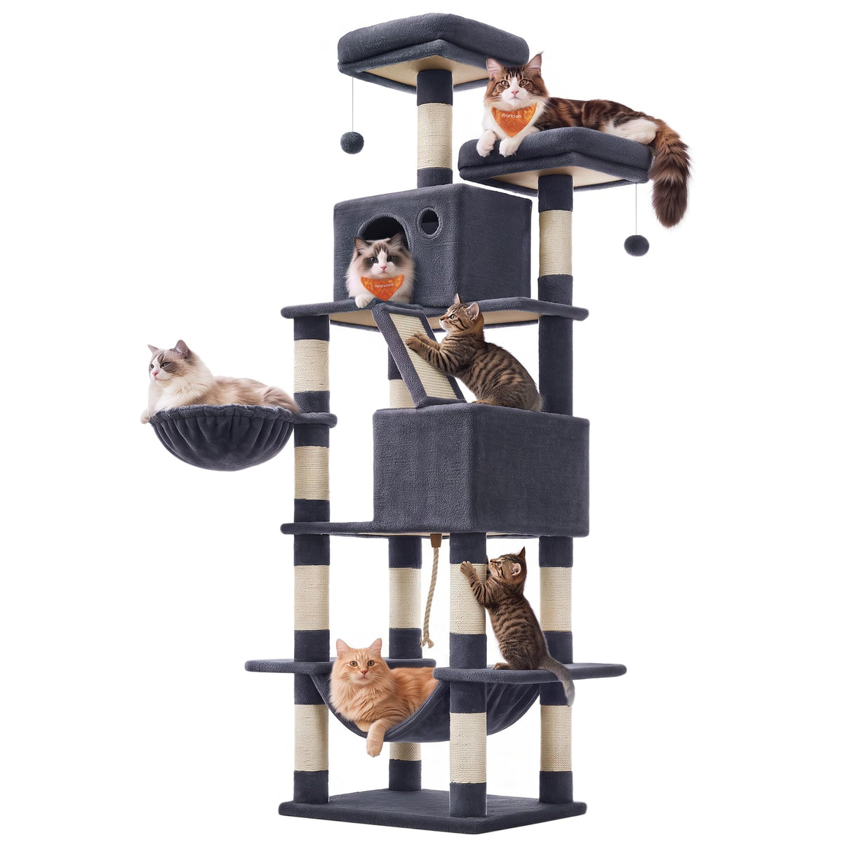 81.1-Inch Multi-Level Cat Tree T5889