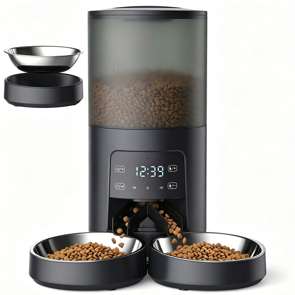 Automatic Cat Feeder 6L Black Q915