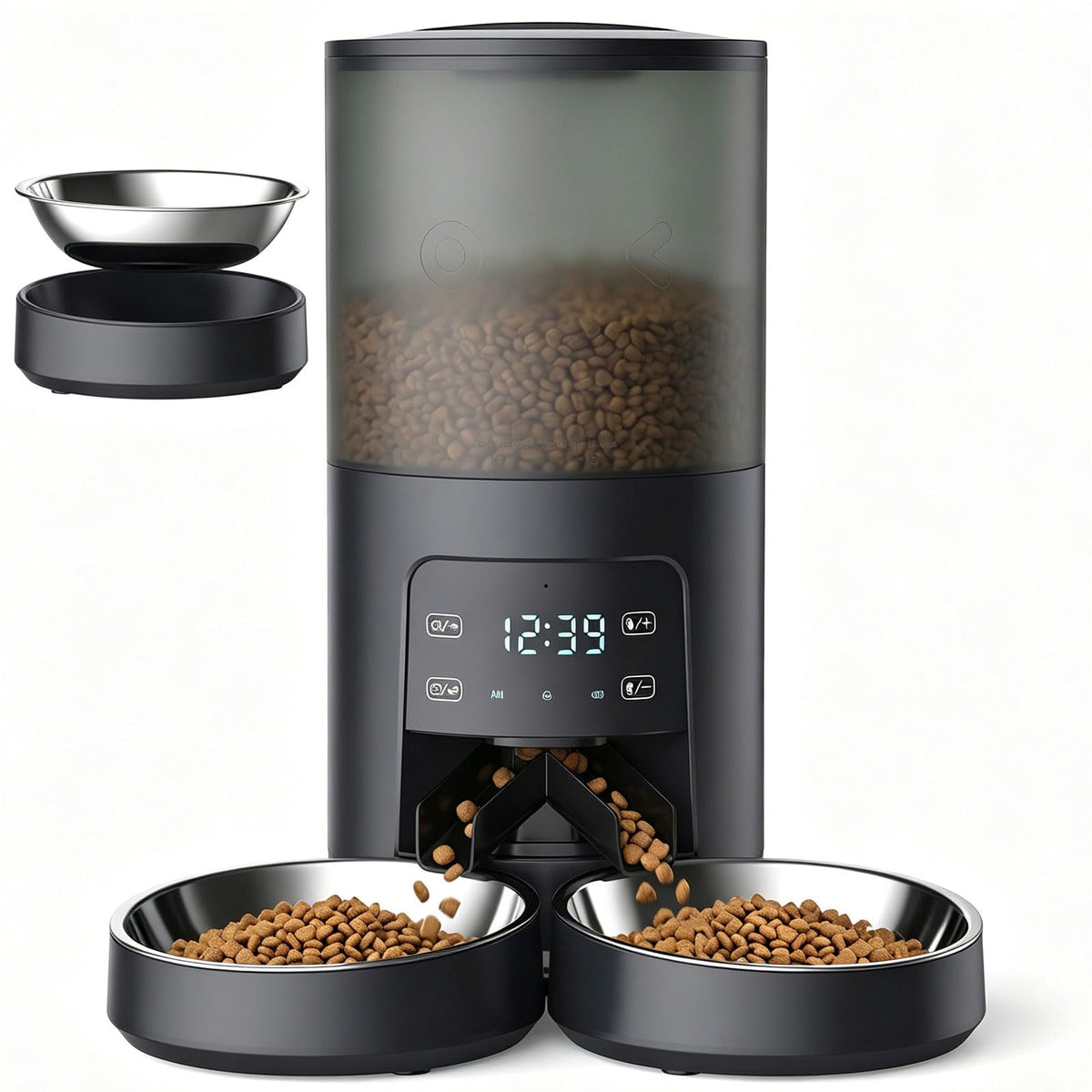 Automatic Cat Feeder 6L Black Q915