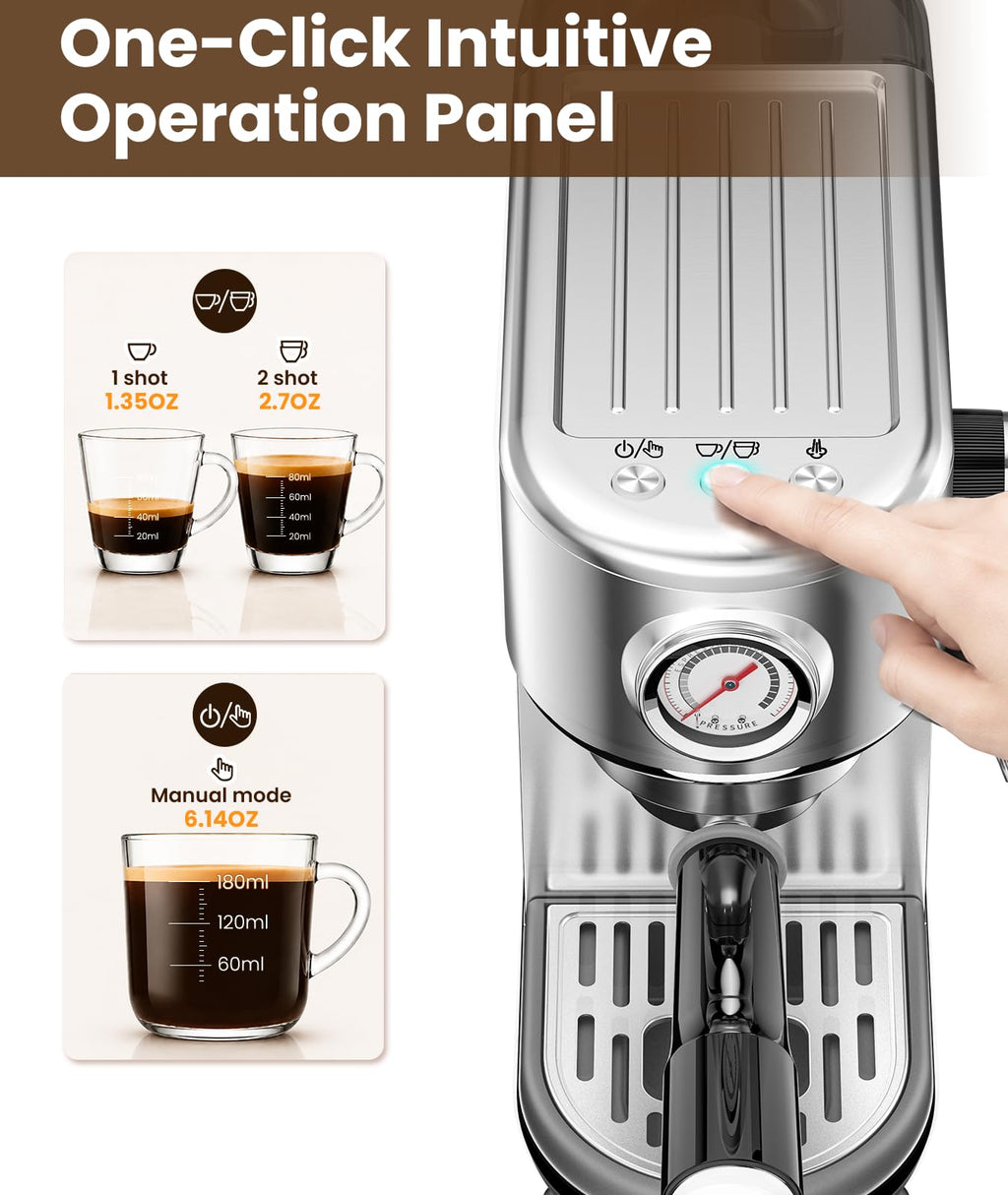 20 Bar Espresso Machine with Milk Frother C172246