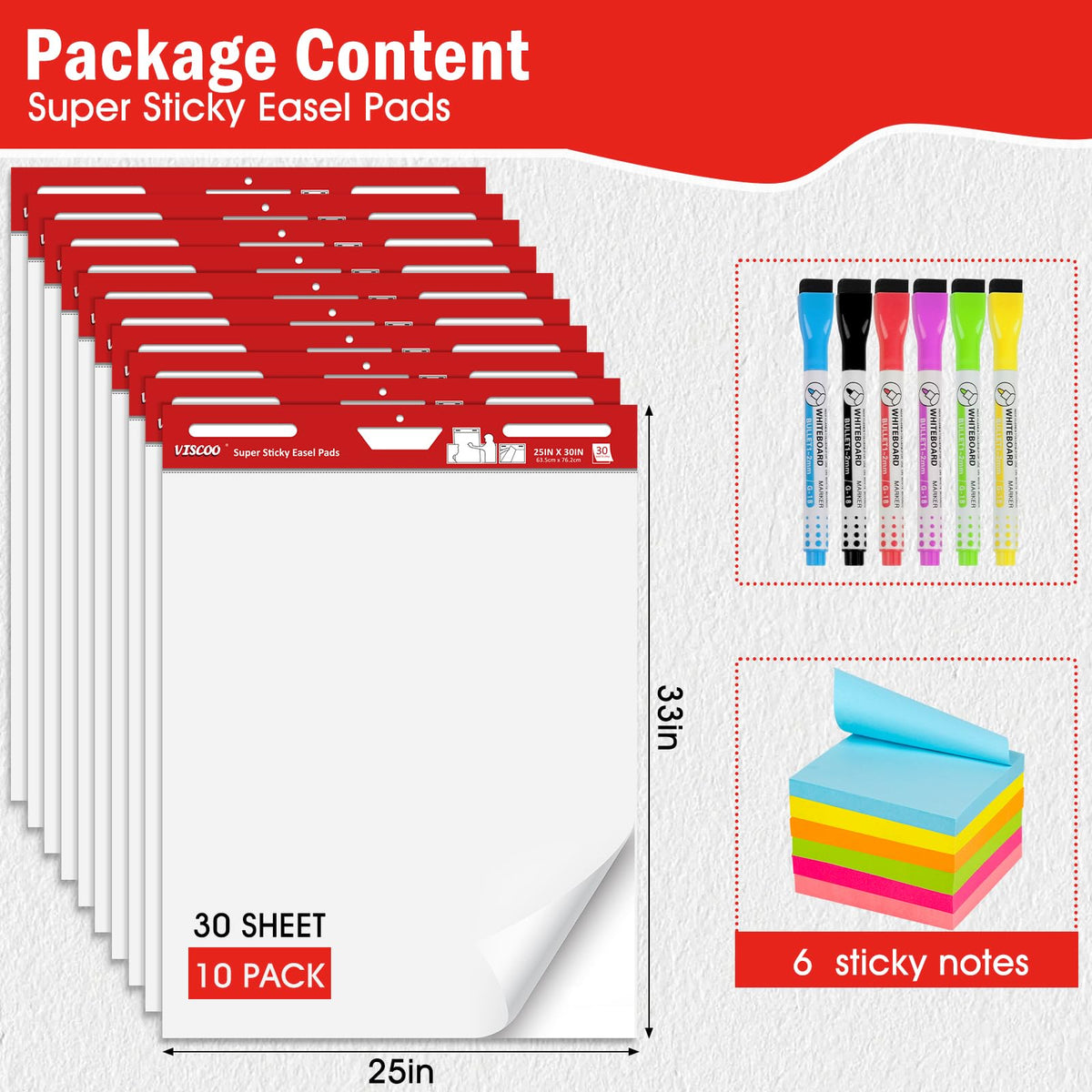 Thickened Sticky Easel Pad 25x30In 10 Pack X370