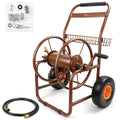 Garden Hose Reel Cart, Heavy Duty Metal with 2 Wheels, Holds 230ft 5/8" T865996