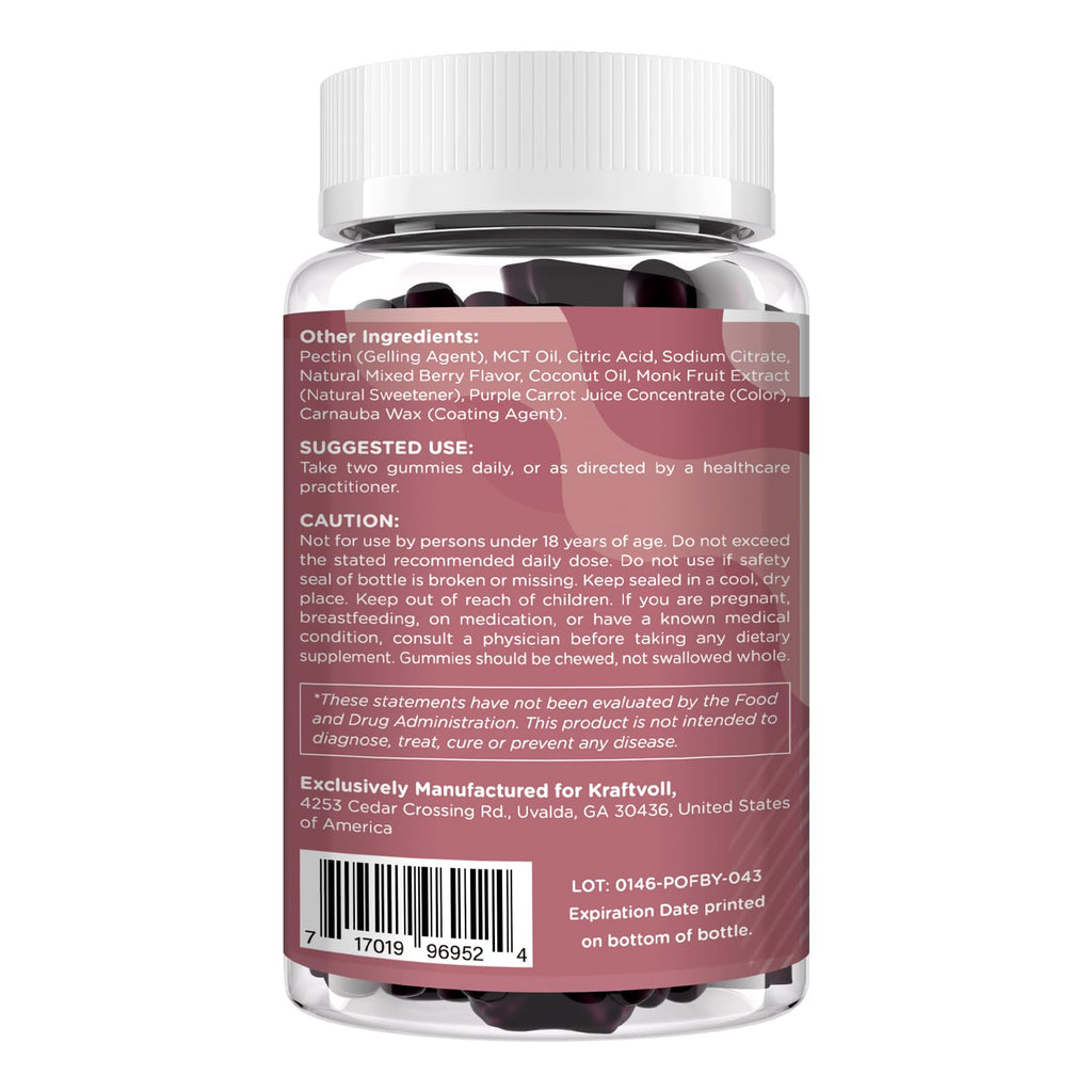 Beet Root Gummies 6000mg Mixed Berry Flavor 60 Gummies F9783