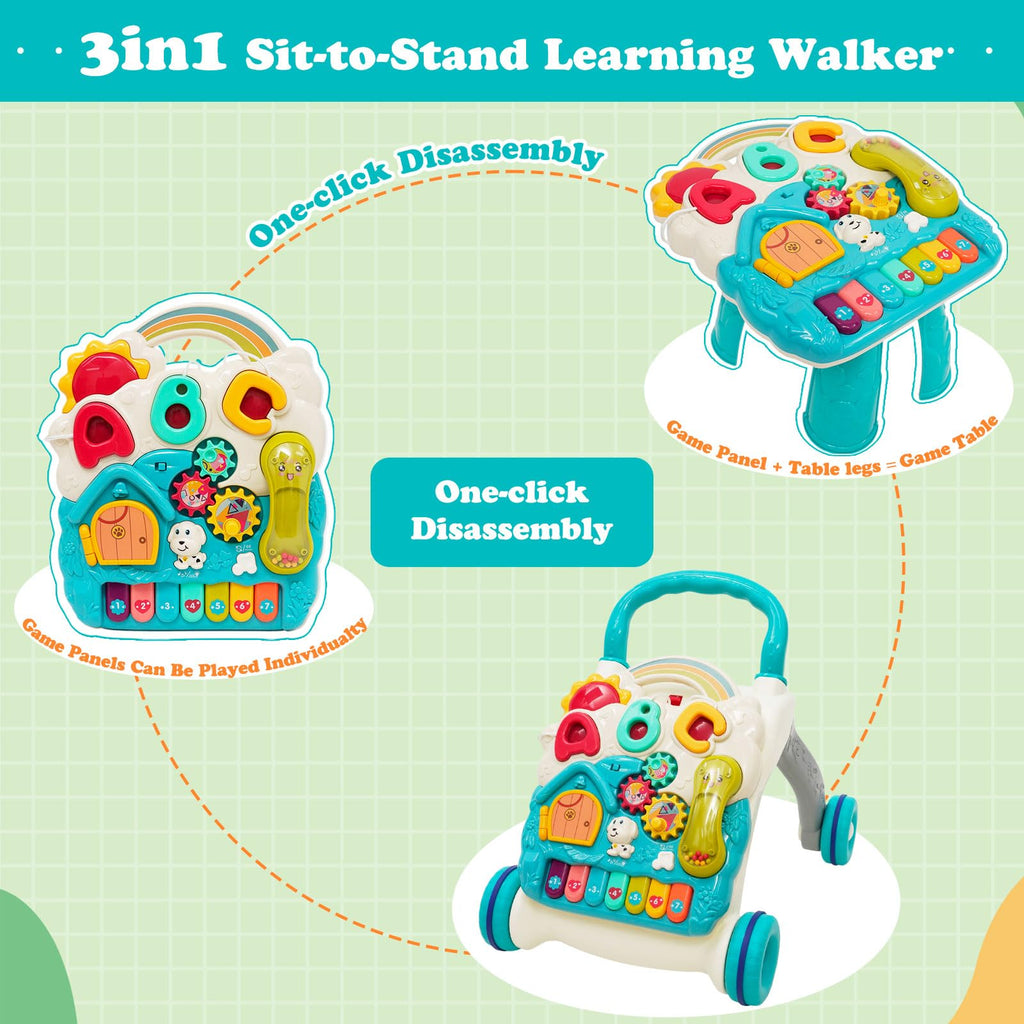 3 in 1 Baby Walker with Sounds Music Play Panel P4524