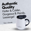 16 oz Stainless Steel Insulated Coffee Mug 2-Pack with Handle & Sliding Lid V281047