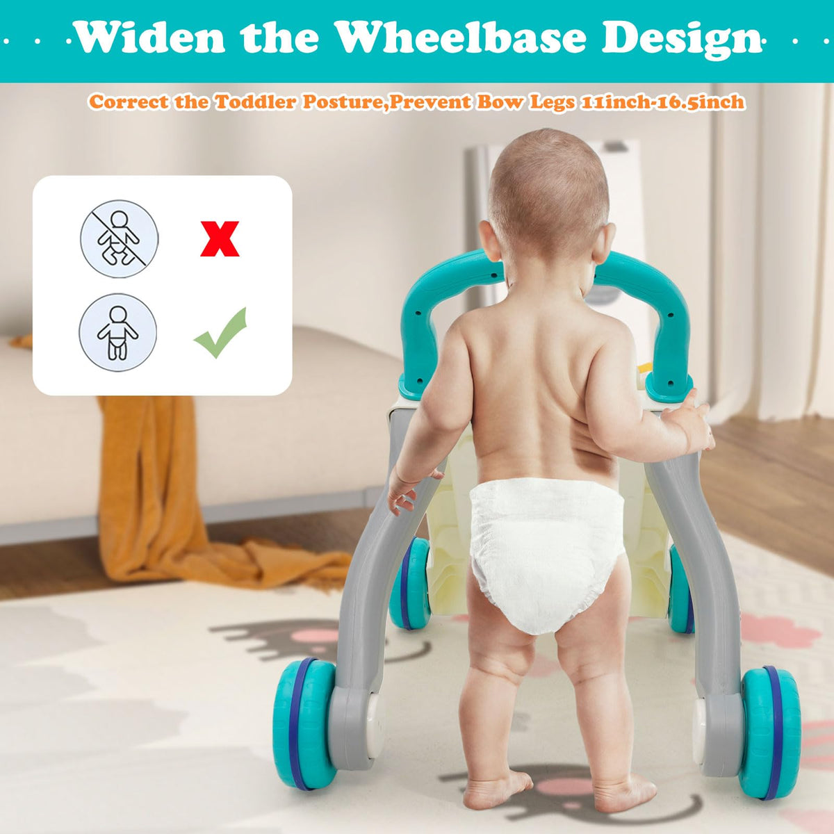 3 in 1 Baby Walker with Sounds Music Play Panel P4524