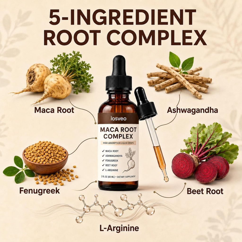 Maca Root Complex Drops with Ashwagandha, Fenugreek, Beet Root & L-Arginine, 2floz Q113448