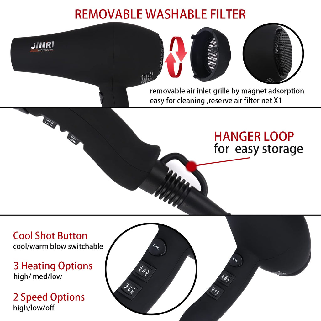 1875W Ionic Infrared Hair Dryer with Diffuser A906312