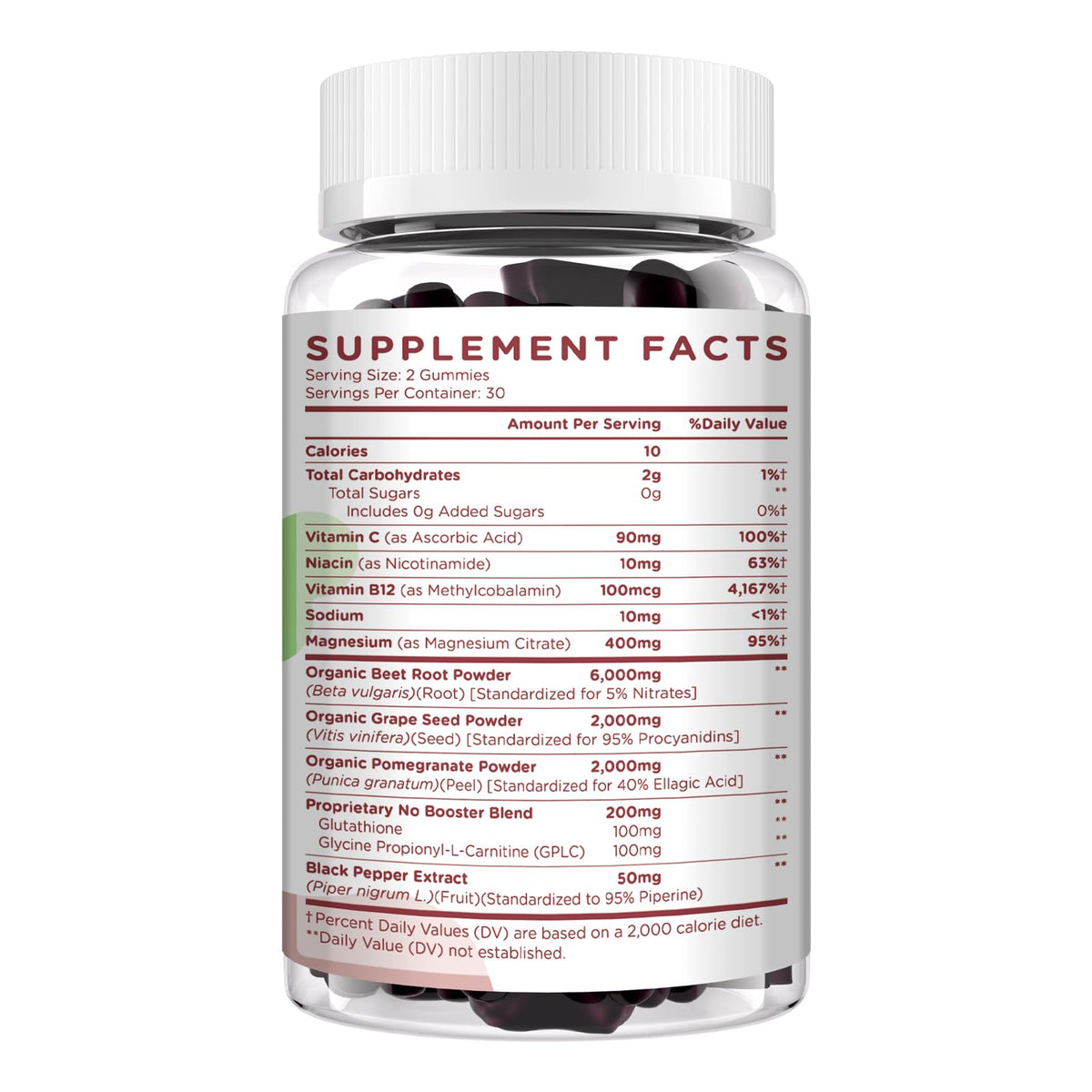 Beet Root Gummies 6000mg Mixed Berry Flavor 60 Gummies F9783