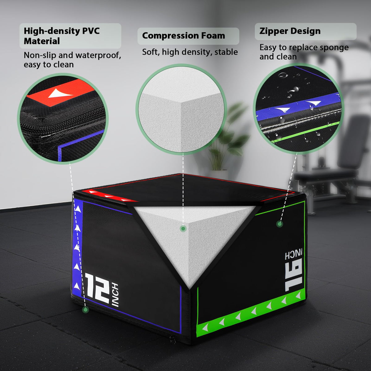 3 in 1 Foam Plyometric Jump Box V50662