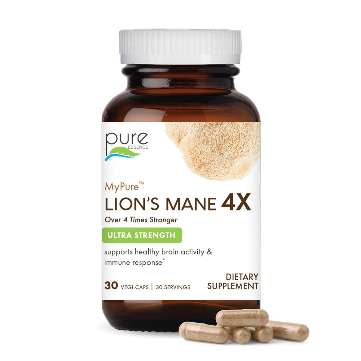 Lion's Mane Brain Support Supplement 30 Capsules I574048