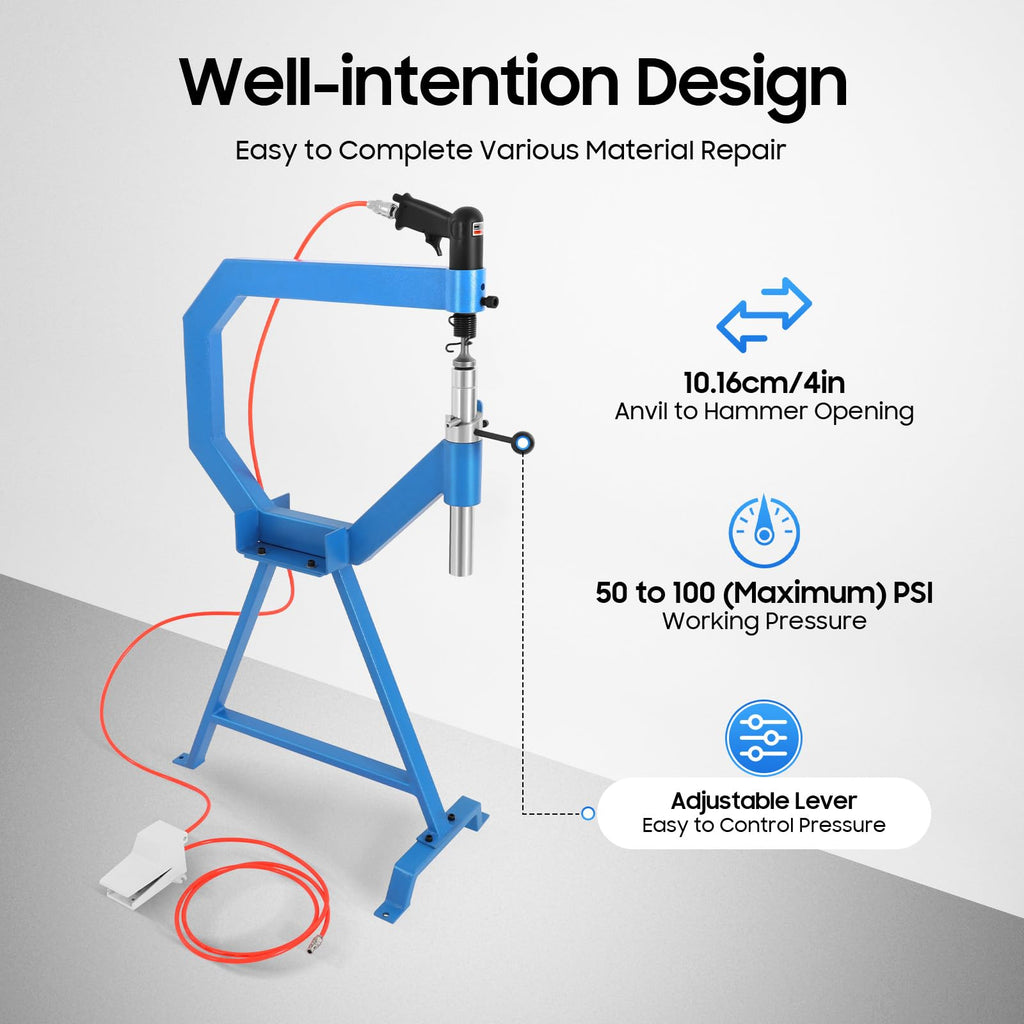 Pneumatic Planishing Hammer with 1"/2"/3" Anvil Dies E282795