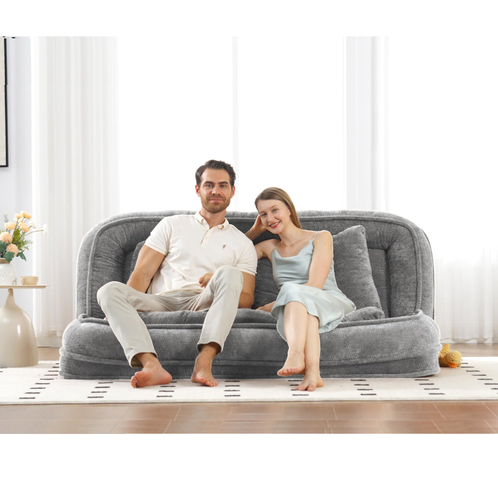 Oversized Convertible Floor Sofa Bed with 3 Pillows X423