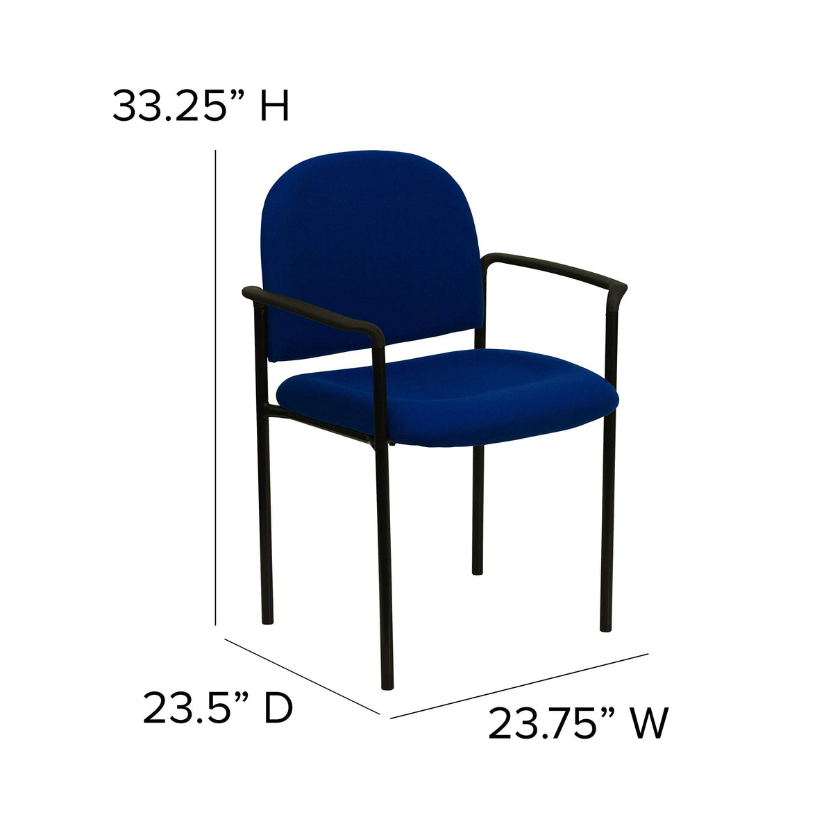 Navy Fabric Stackable Steel Side Chair M700