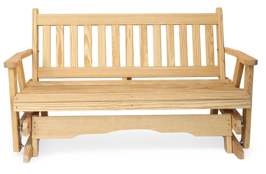 5 FT Natural Solid Pine Wood Glider Bench for 3 Person I420987