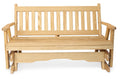 5 FT Natural Solid Pine Wood Glider Bench for 3 Person I420987