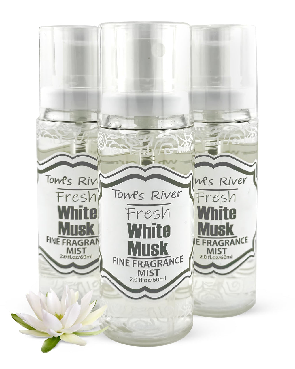 White Musk Scented Body & Hair Mist Pack of 3 2 fl oz Y2191