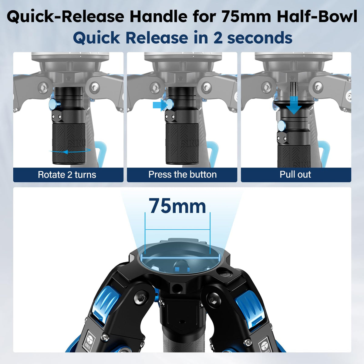 Carbon Fiber Video Tripod with Fluid Head K415301