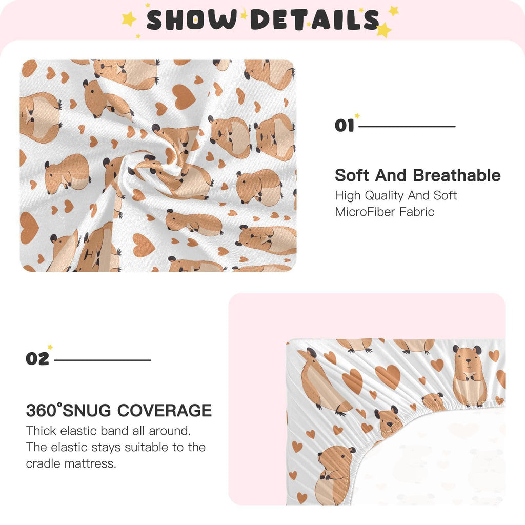 Soft Breathable Microfiber Crib Sheet T9785