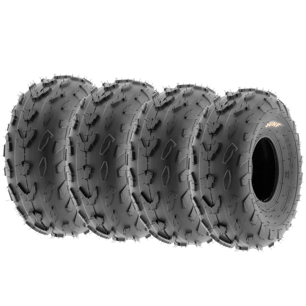 18x7-7 Directional Knobby Tread Tubeless ATV Tires Set of 4 R598