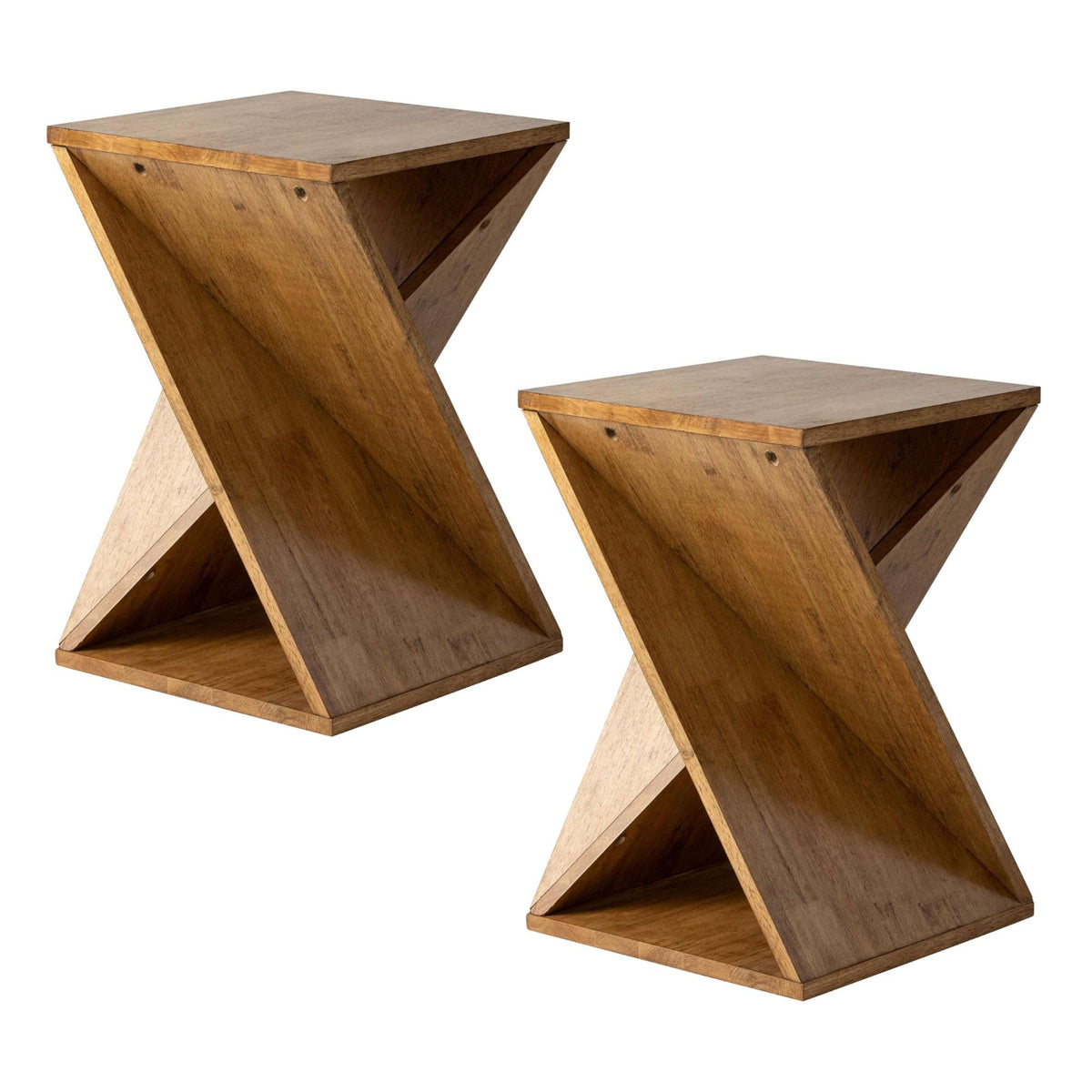 Rustic Farmhouse End Tables Set of 2 P2857