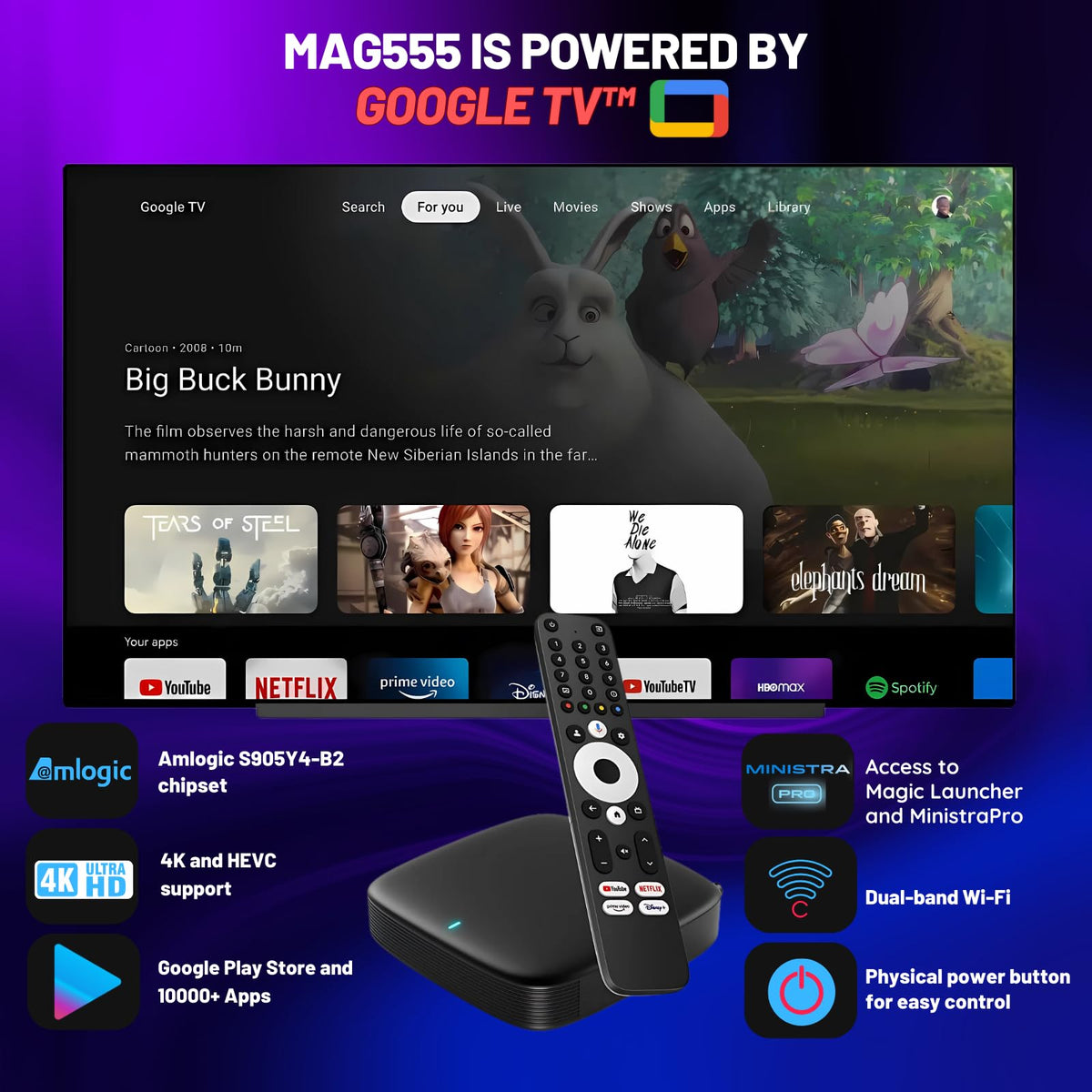 4K Streaming Media Player with Voice-Control Remote Q18235